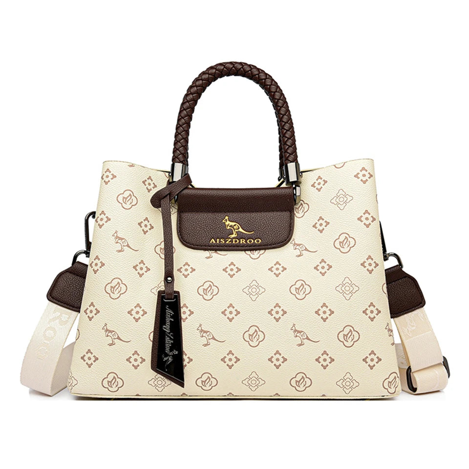 Sac à Main Femme Élégant Motif Imprimé - Poignée Unique Bandoulière Ajustable