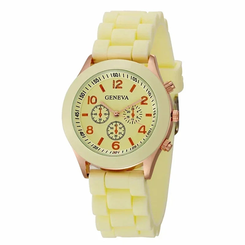 MOONBIFFY - Montre Femme 2025 Silicone Colorée - Chronographe Sport - Date - Chiffres Arabes - Cadeau