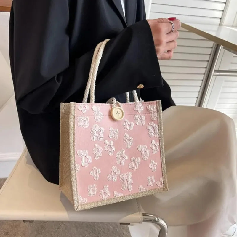 Sac à Main Femme 2025 Grande Capacité - Cabas Shopping Voyage Motif Floral Designer