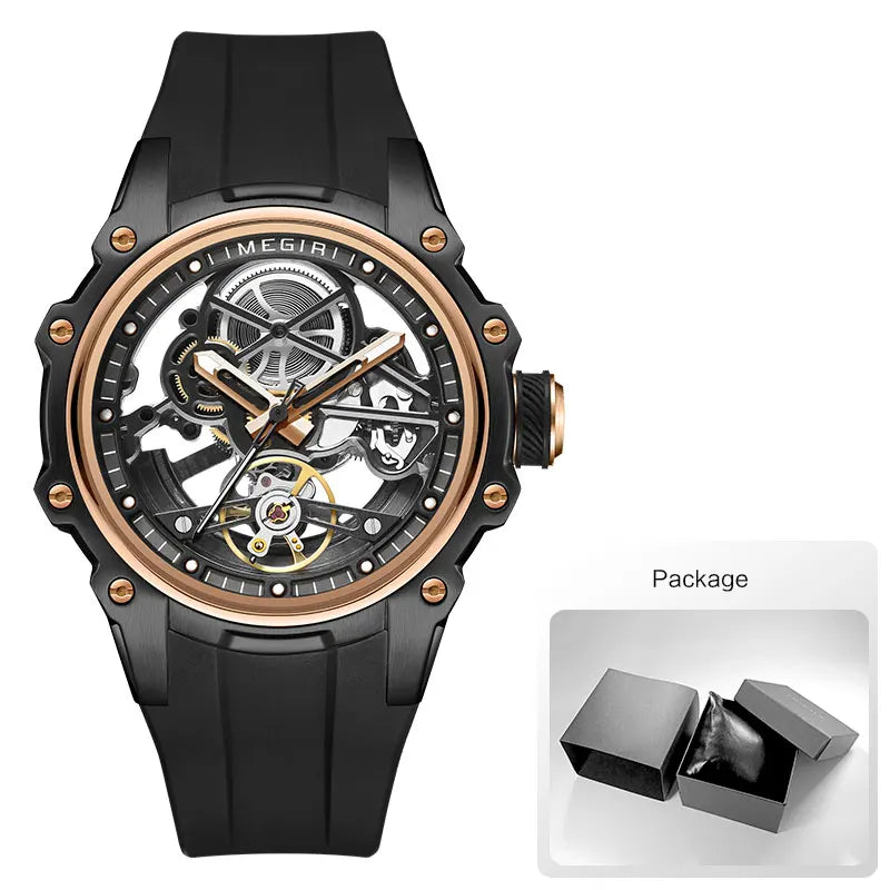 MEGIR - Montre Homme 2243 Automatique Mécanique Sport, Mode Étanche Lumineux