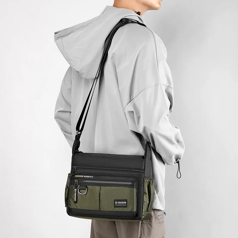 Sacoche Homme Bandoulière Homme Nylon Grande Capacité - Sacoche Messenger Voyage Casual