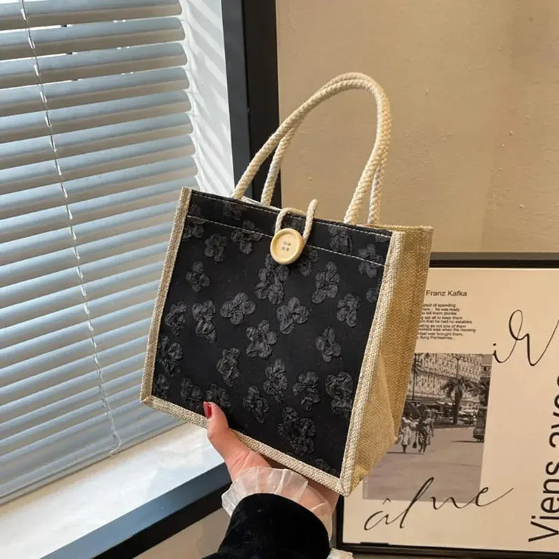 Sac à Main Femme 2025 Grande Capacité - Cabas Shopping Voyage Motif Floral Designer