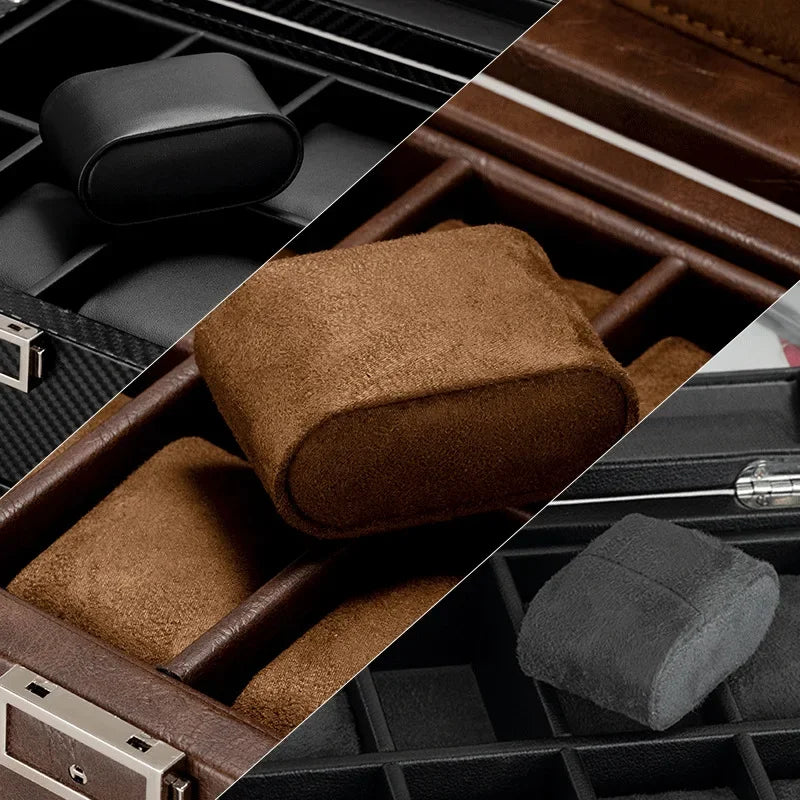 Remontoir Montres Automatiques Double - 2 Montres + Rangement - Silencieux LED - ATLAS