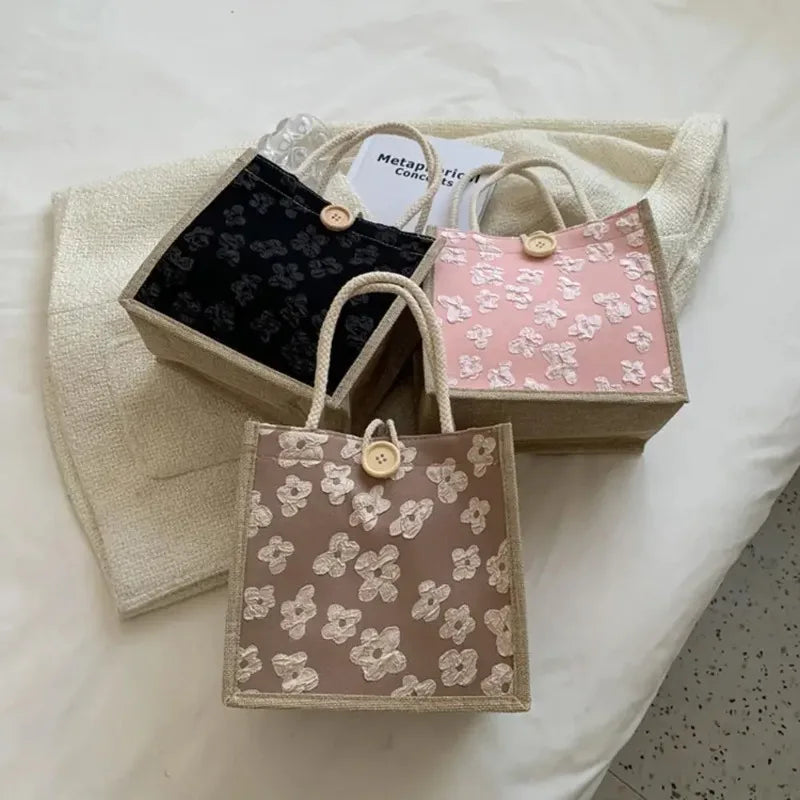 Sac à Main Femme 2025 Grande Capacité - Cabas Shopping Voyage Motif Floral Designer