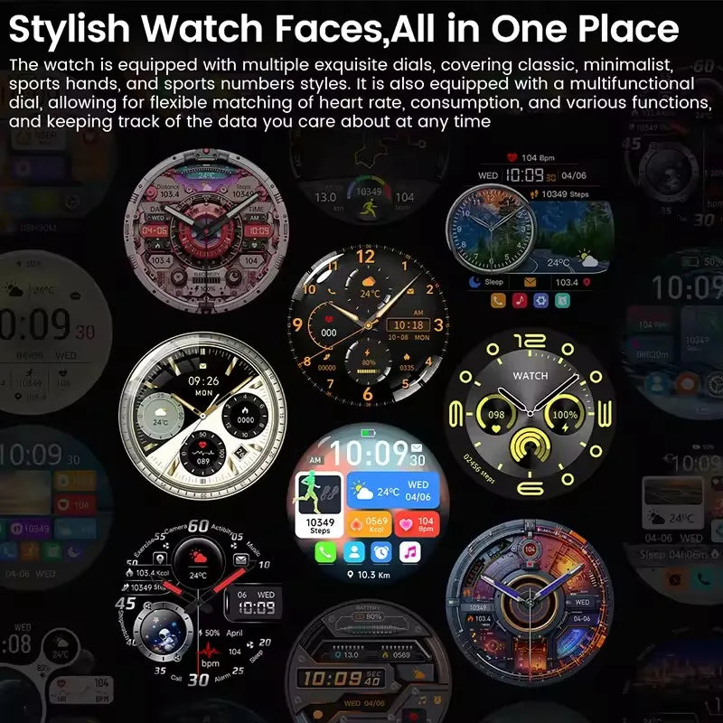 Montre Connectée Watch 5 Pro 2026 - GPS Écran AMOLED 1,52" Appels Bluetooth IP68