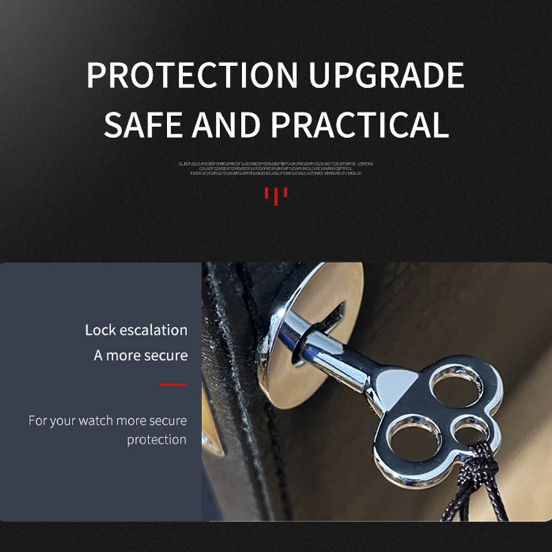 Remontoir à Montres Automatique IBBETON Luxe Cuir - Moteur Mabuchi - Armoire Rangement - 6 Montres - Garantie 3 Ans