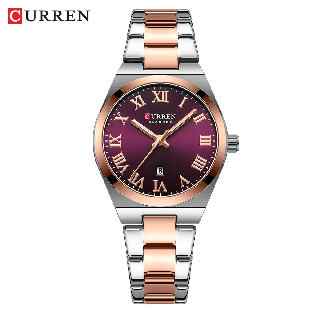 Montre Femme CURREN Mode - Acier Inoxydable Or Étanche Quartz Romantique