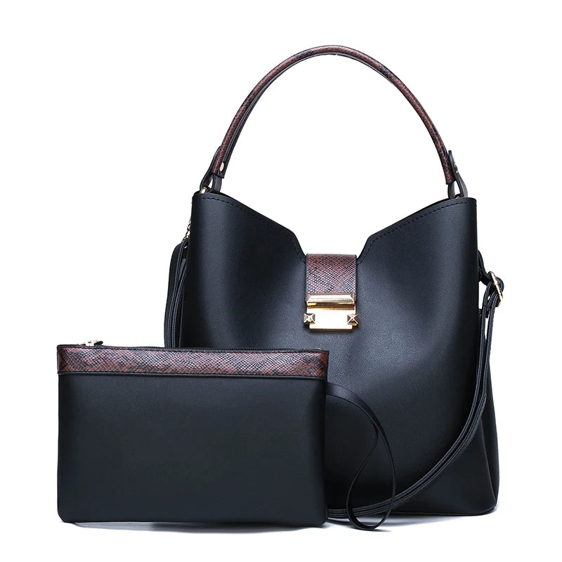 Sac à Main Femme Cuir PU Haute Qualité Grande Capacité - Cabas Bandoulière YILIJIAOREN