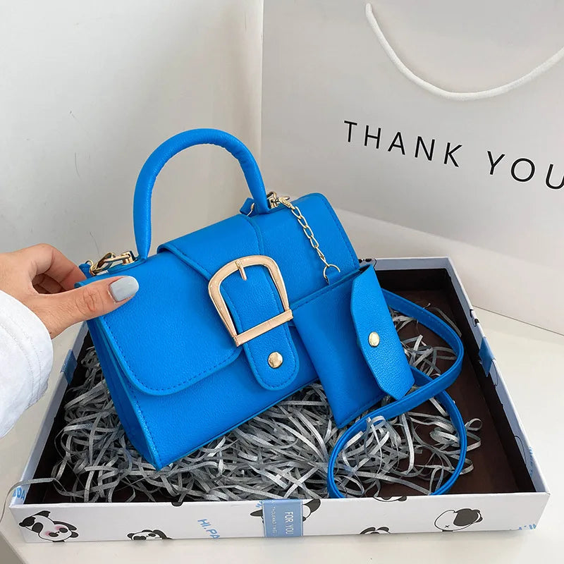 Sac à Main Femme Designer 2025 - Sac Bandoulière Flap Poignée Cuir PU