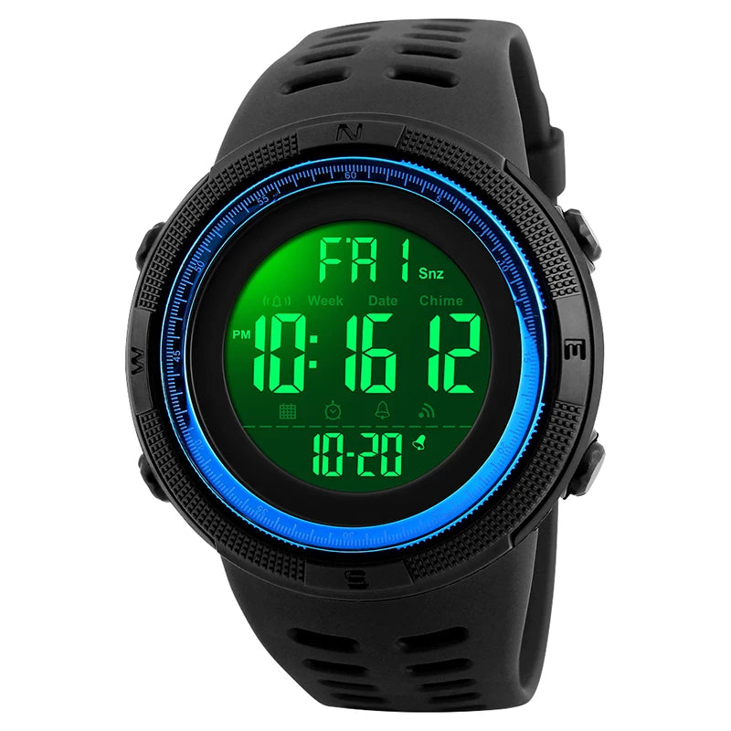 SKMEI - Montre Homme 1251 Sport Digitale Multifonctions Étanche 50M