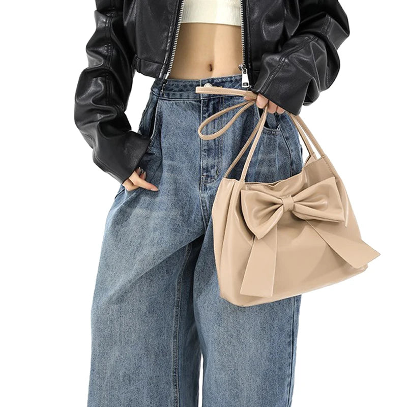 Sac à Main Femme Nœud Fashion - Bandoulière - Polyvalent - Shopping - Dumpling - Cuir PU
