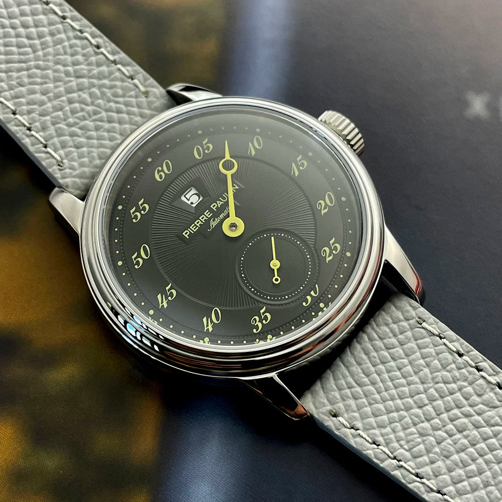 NOUVEAUTES 2026 !!! - Montre Homme Mécanique Automatique Pierre Paulin Jumping Hour Design TV - 38mm Étanche 50M