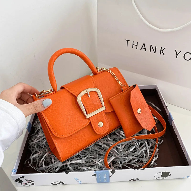 Sac à Main Femme Designer 2025 - Sac Bandoulière Flap Poignée Cuir PU