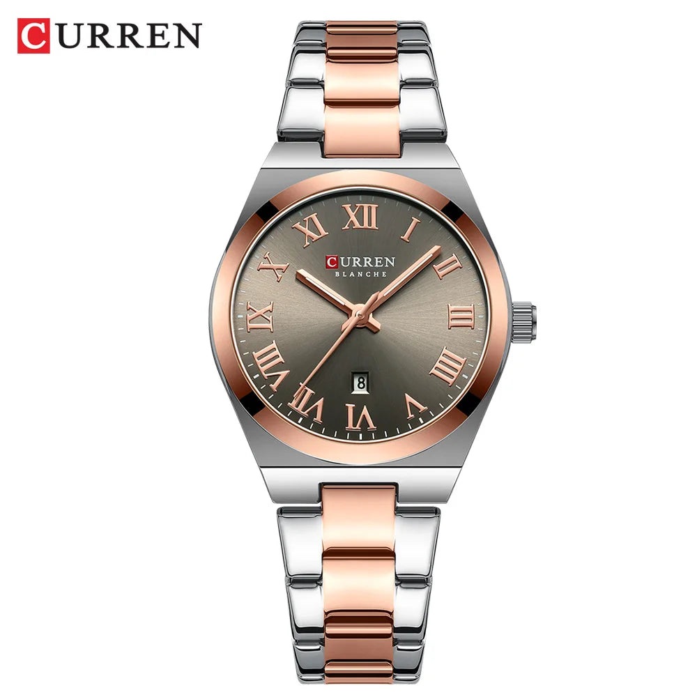 Montre Femme CURREN Mode - Acier Inoxydable Or Étanche Quartz Romantique