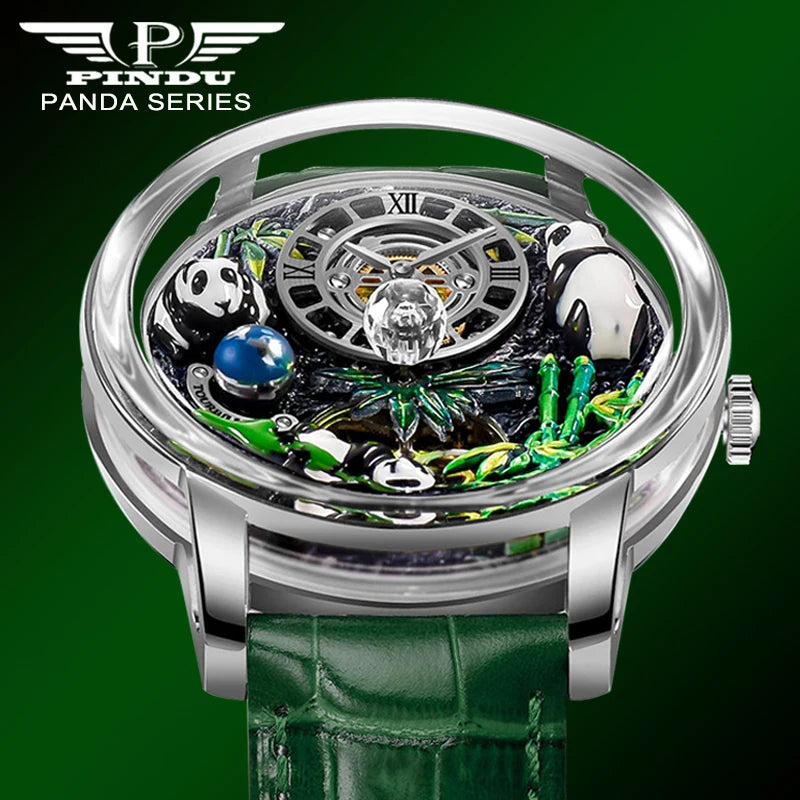 PINDU - Montre Homme Mécanique Automatique Série Panda 2025 - Mouvement M2791B - Verre Saphir