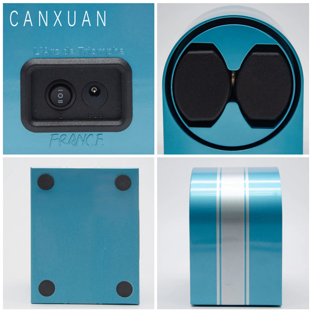 Remontoir à Montres Automatique CANXUAN Simple/Double - Cuir PU - USB - Coussin Doux - Homme Femme - Cadeau