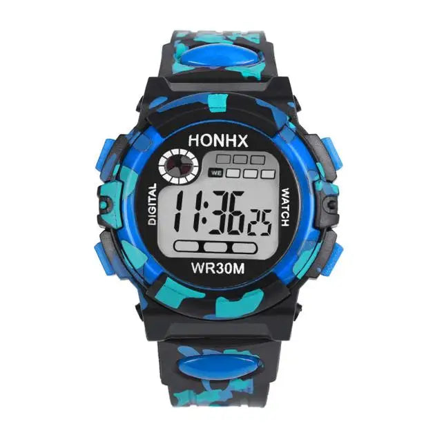 MOONBIFFY - Montre Enfant Multifonction Sport Camouflage - Digitale Électronique - Étanche - Fille Garçon