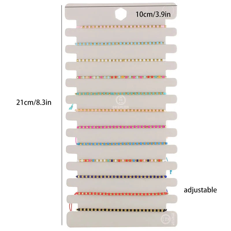 Ensemble 12 Bracelets Multicolores Perles Ajustables Femme Fille - Corde