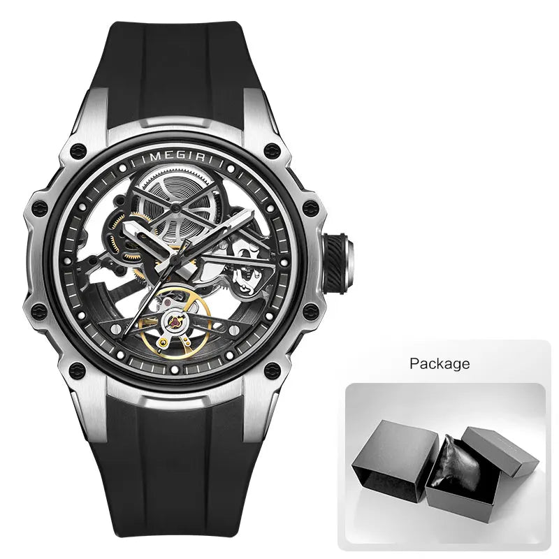 MEGIR - Montre Homme 2243 Automatique Mécanique Sport, Mode Étanche Lumineux