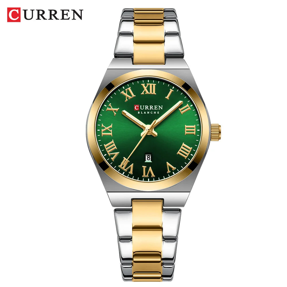 Montre Femme CURREN Mode - Acier Inoxydable Or Étanche Quartz Romantique