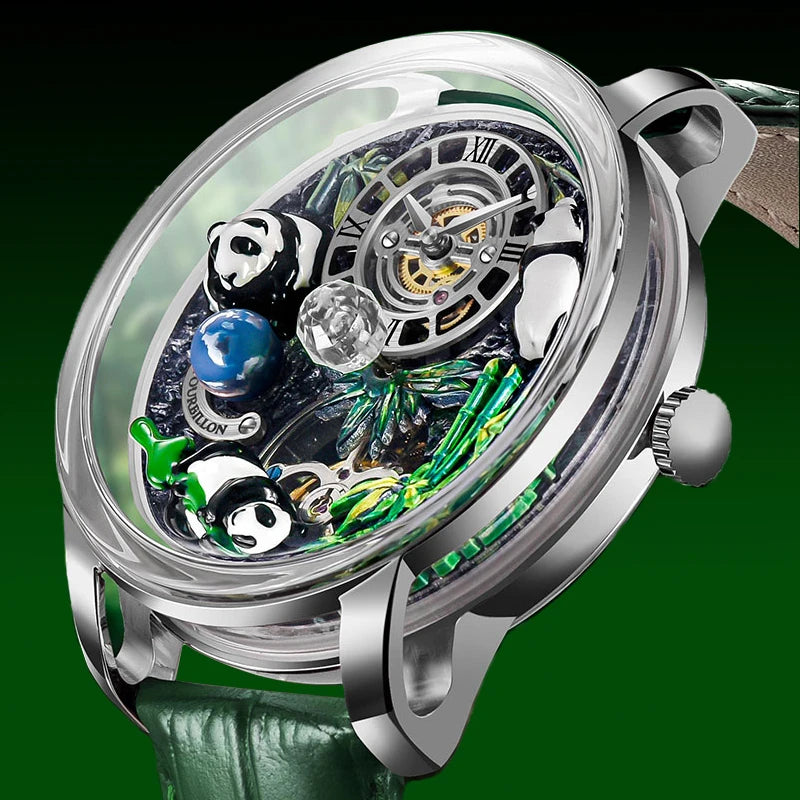 PINDU - Montre Homme Mécanique Automatique Série Panda 2025 - Mouvement M2791B - Verre Saphir