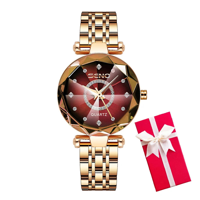 LIGE - Montre Femme à Quartz, Marque de Luxe, Mode Féminine