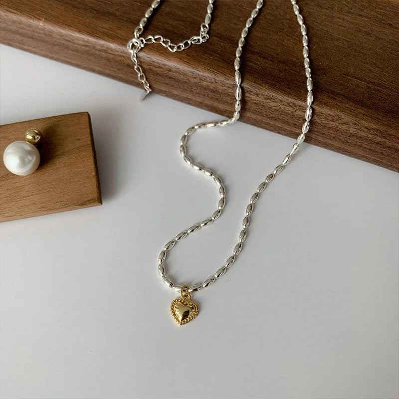 Collier Pendentif Pilule d'Amour Cœur - Bijou Couple Punk Rock Unisexe