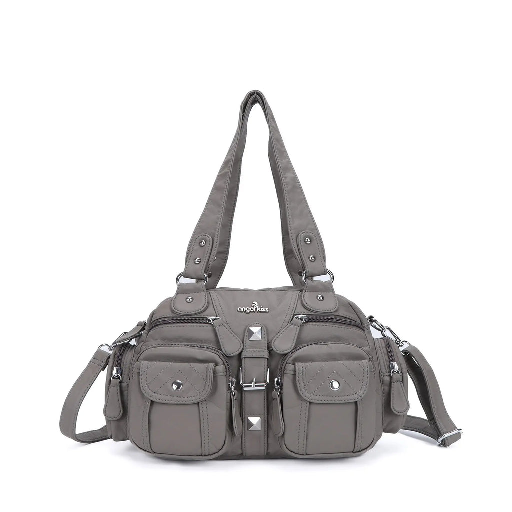 Sac à Main Femme Multi-Poches Lycra - Sac Bandoulière Dumpling 20×28cm