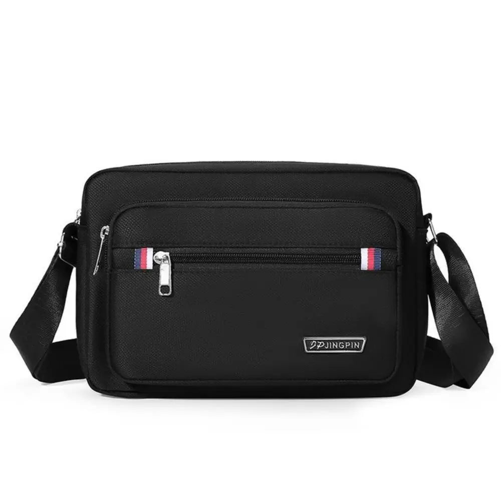 Sacoche Homme Bandoulière Nylon 4 Fermetures Éclair - Sacoche Voyage Casual