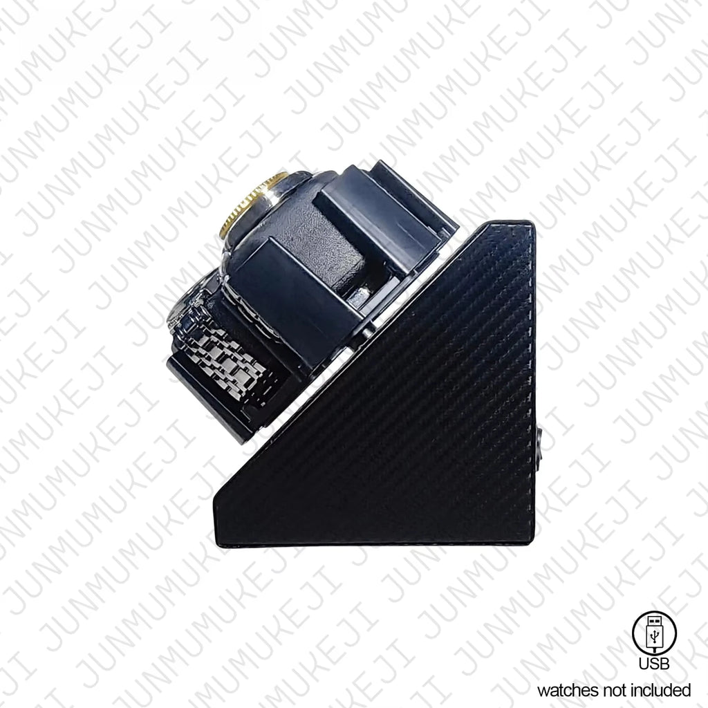 Remontoir Montres Automatique 3 Montres - Cuir PU - Affichage Rotatif - Alimentation USB 5V - Silencieux