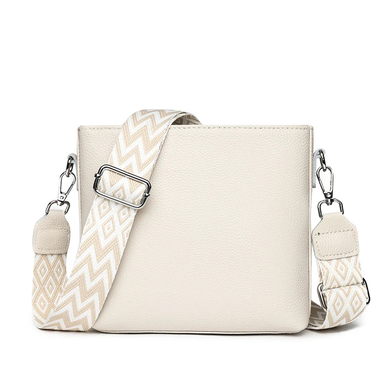 Sac à Main Femme Bandoulière Cuir Véritable 100% - Petit Sac Messenger Large Sangle