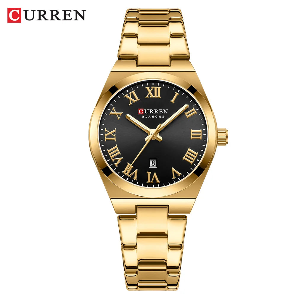 Montre Femme CURREN Mode - Acier Inoxydable Or Étanche Quartz Romantique