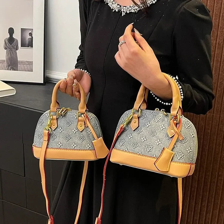 Sac à Main Femme Luxe Vintage Monogramme Coquille - Bandoulière Crossbody Femme