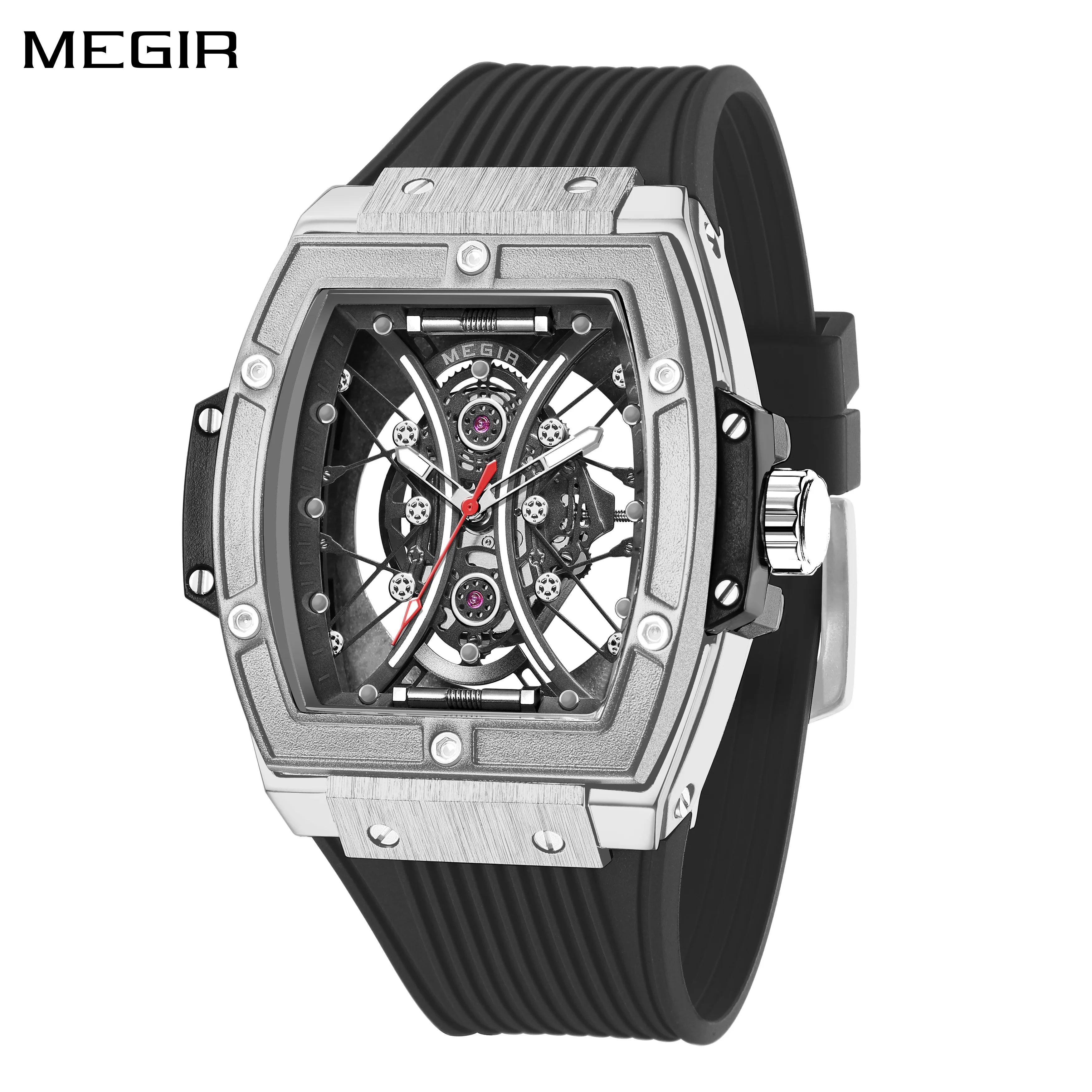 MEGIR - Montre Homme 8109 Sport Militaire Chronographe Silicone