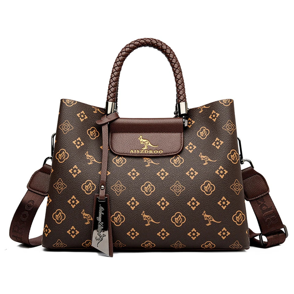 Sac à Main Femme Élégant Motif Imprimé - Poignée Unique Bandoulière Ajustable