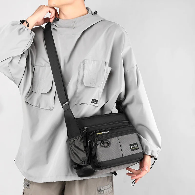 Sacoche Homme Bandoulière Homme Nylon Grande Capacité - Sacoche Messenger Voyage Casual