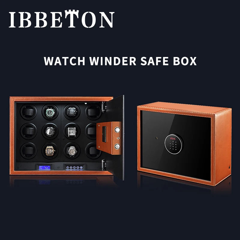Remontoir à Montres Automatique IBBETON Coffre-Fort - Fibre de Carbone - Double Remontage - Moteur Silencieux - Luxe