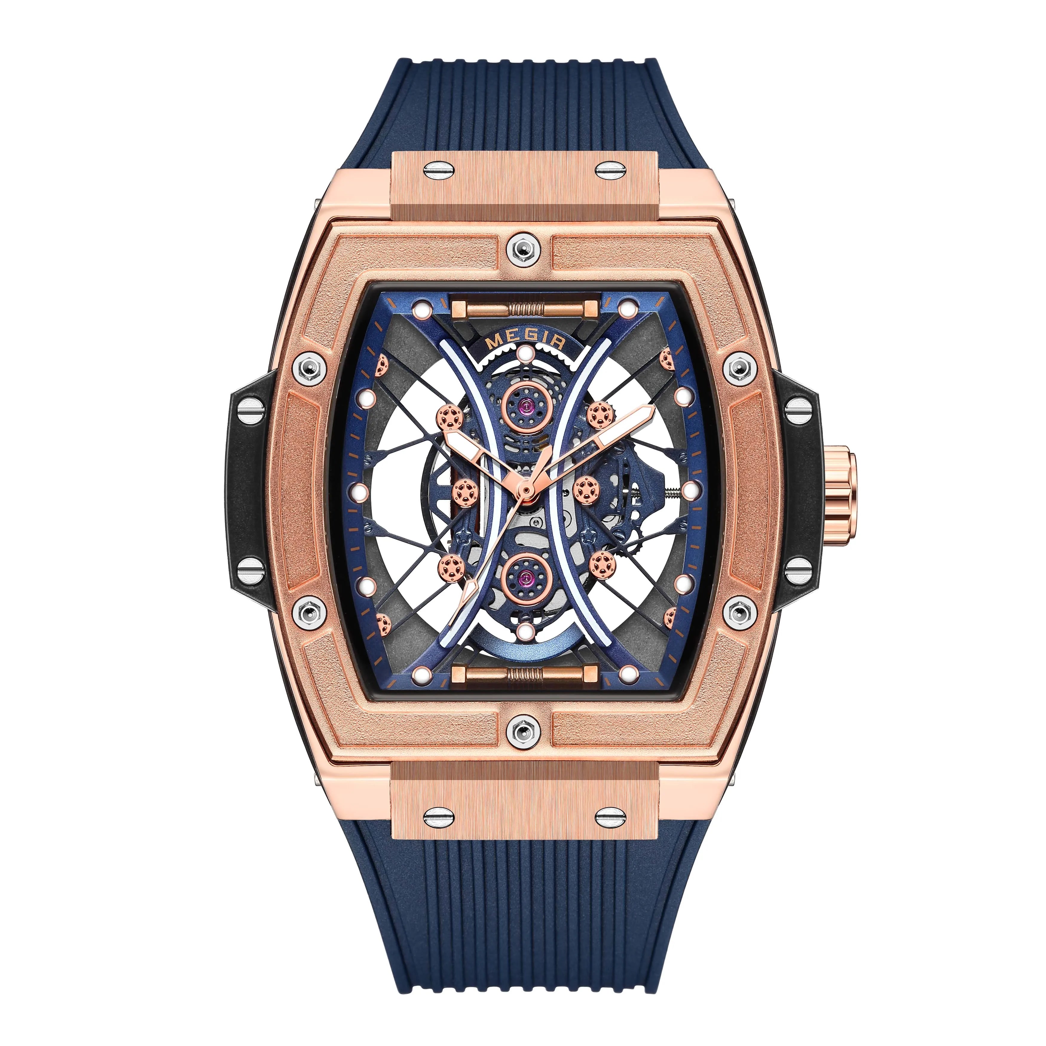 MEGIR - Montre Homme 8109 Sport Militaire Chronographe Silicone