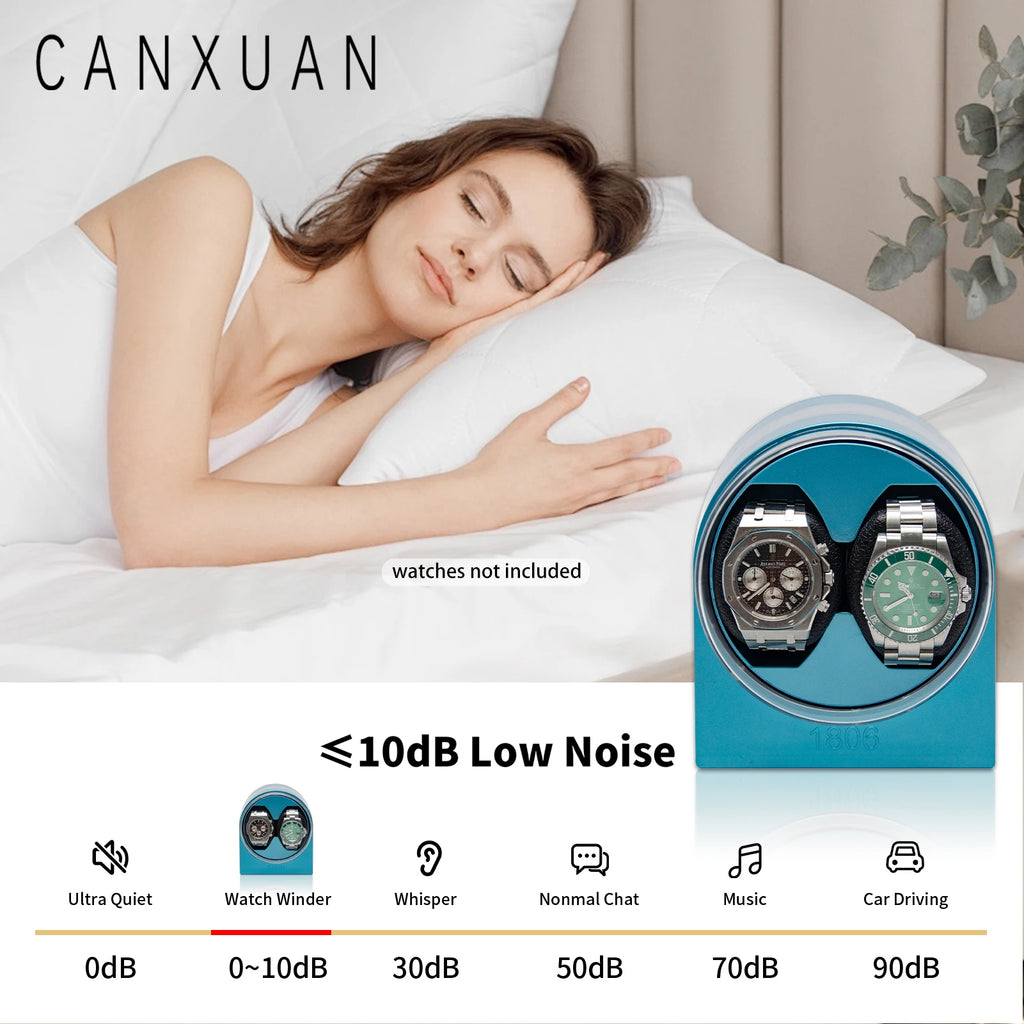 Remontoir à Montres Automatique CANXUAN Simple/Double - Cuir PU - USB - Coussin Doux - Homme Femme - Cadeau