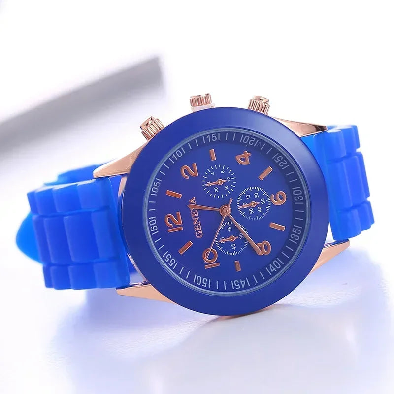 MOONBIFFY - Montre Femme 2025 Silicone Colorée - Chronographe Sport - Date - Chiffres Arabes - Cadeau